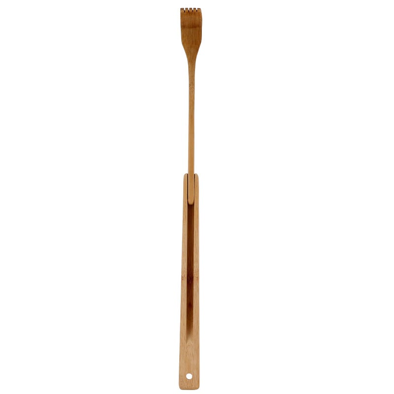 EXCEART Bamboo Back Folding Scratcher Hand Body Backscratcher Travel Size Extendable Long Handle Back Scratcher,Wood for Adults Men Elderly Itching Relief Portable - Image 1