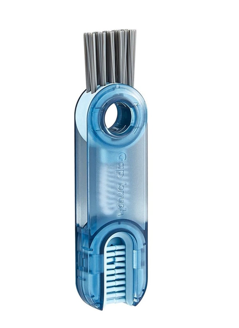 ECVV ECVV 3 in 1 Multifunctional Cleaning Brush U-Shaped Silicone Bottle Cleaner Brush Cup Lid Crevice Cleaning Brush Home Kitchen Cleaning Tools (Blue)  - Image 1
