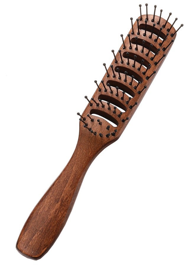 برفهير فرشاة شعر بفتحة تهوية لتجفيف الشعر، فرشاة شعر للرجال بفتحة تهوية لتكثيف الشعر بشعيرات كروية الرأس لتصفيف الشعر الجاف أو الرطب أو القصير أو المجعد أو المستقيم - Image 1