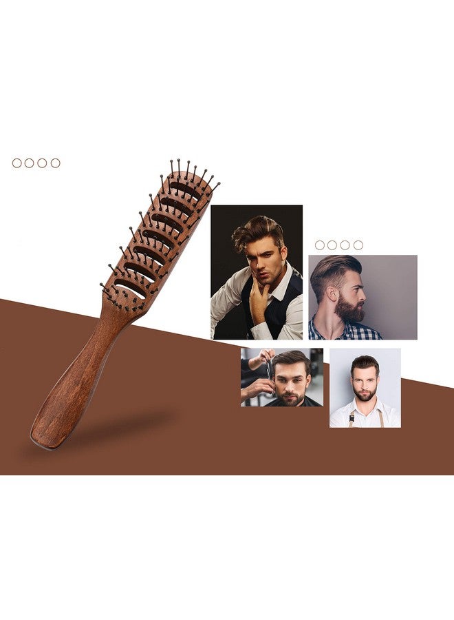 برفهير فرشاة شعر بفتحة تهوية لتجفيف الشعر، فرشاة شعر للرجال بفتحة تهوية لتكثيف الشعر بشعيرات كروية الرأس لتصفيف الشعر الجاف أو الرطب أو القصير أو المجعد أو المستقيم - Image 4