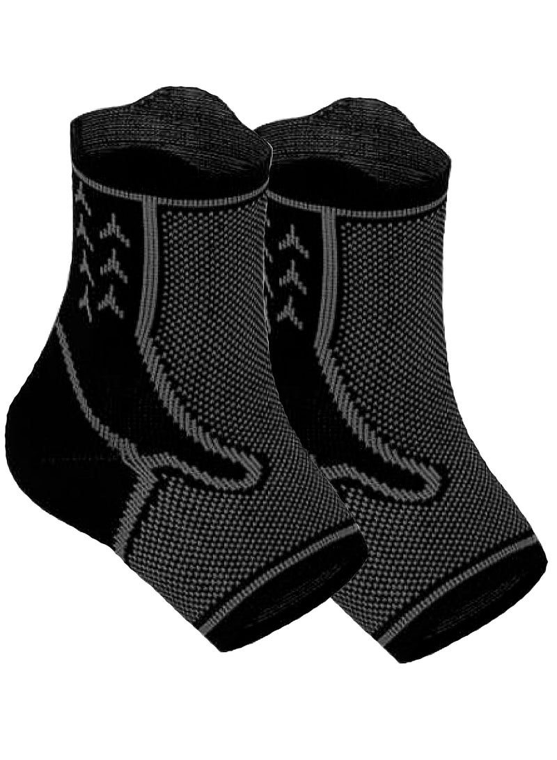 KASTWAVE Ankle Support, Professional Ankle Brace Compression Sleeve (Pair), for Sprains Arthritis Inflammation and Circulation Relief Sports Injury Recovery for Women and Men for Everyday Use(M) - Image 1