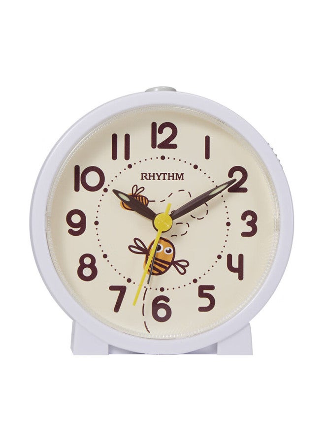 Rhythm Alarm Clock, Creative Student Alarm Watch, Quiet Fashionable Alarm Clock, Cute Bedside Clock For Children, 9.3cm Yellow Cre306nr72 - Image 3