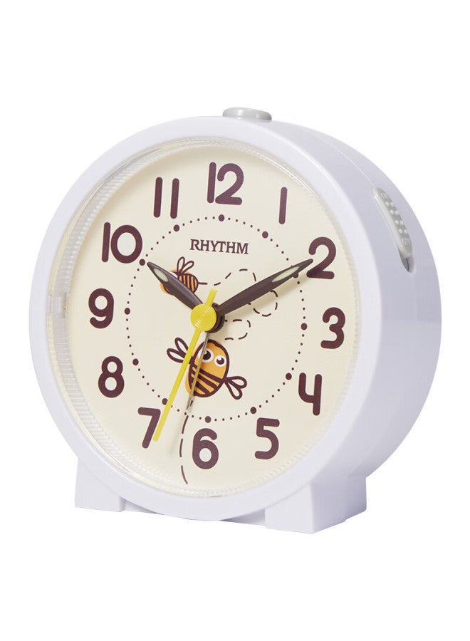 Rhythm Alarm Clock, Creative Student Alarm Watch, Quiet Fashionable Alarm Clock, Cute Bedside Clock For Children, 9.3cm Yellow Cre306nr72 - Image 2