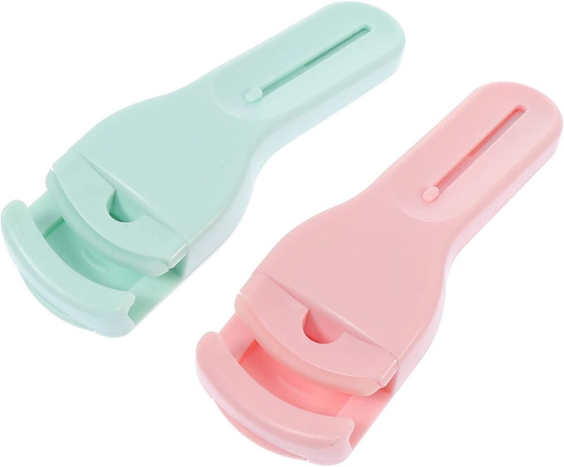 SMASOLO 2Pcs Eyelash Curling Clips with Lash Brush Lightweight Handheld Tools for Precise Curling Portable Beauty Makeup Accessories for Enhanced Eye Radiance - Image 1