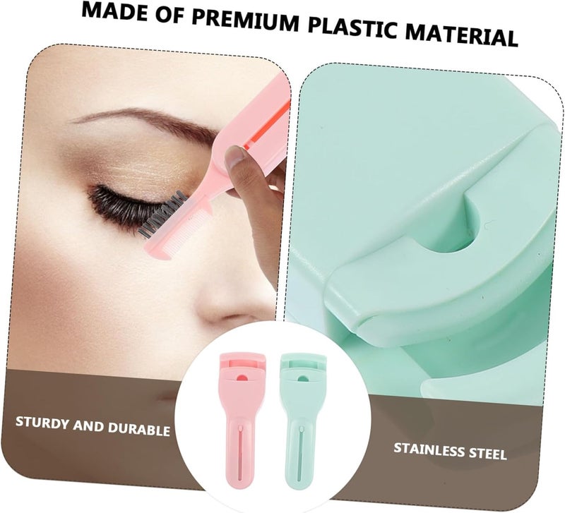 SMASOLO 2Pcs Eyelash Curling Clips with Lash Brush Lightweight Handheld Tools for Precise Curling Portable Beauty Makeup Accessories for Enhanced Eye Radiance - Image 4