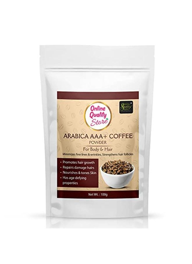 Online Quality Store Arabica A+++ Raw Coffee Powder Body Scrub, 100 G |Tan Removal |Coffee Powder For Skin & Hair| Paraben & Sls Free |Coffee Powder For Face Whitening (100G , Pack Of 1)  - Image 1