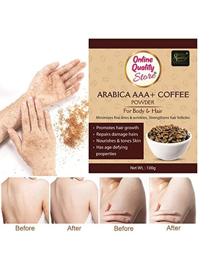 Online Quality Store Arabica A+++ Raw Coffee Powder Body Scrub, 100 G |Tan Removal |Coffee Powder For Skin & Hair| Paraben & Sls Free |Coffee Powder For Face Whitening (100G , Pack Of 1)  - Image 4