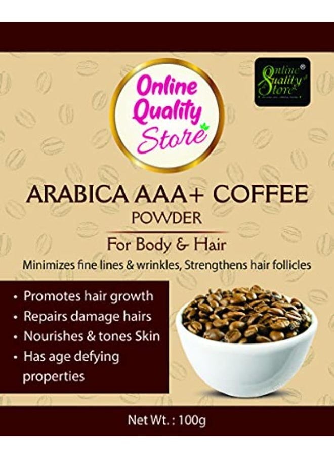 Online Quality Store Arabica A+++ Raw Coffee Powder Body Scrub, 100 G |Tan Removal |Coffee Powder For Skin & Hair| Paraben & Sls Free |Coffee Powder For Face Whitening (100G , Pack Of 1)  - Image 2
