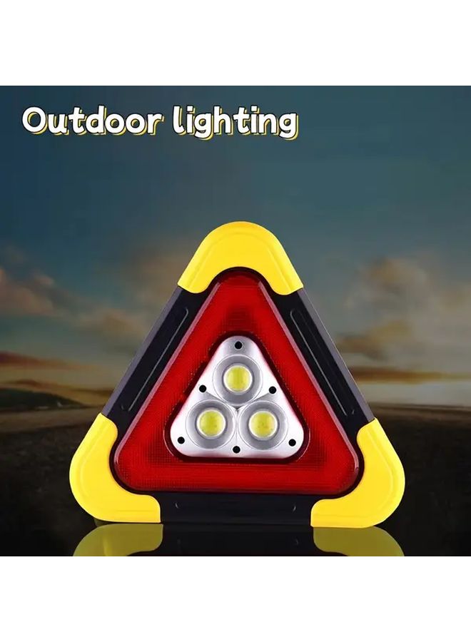 Solar Powered Triangular Emergency Warning Light With COB Flashlight Red Beacon For Road Safety - Image 3