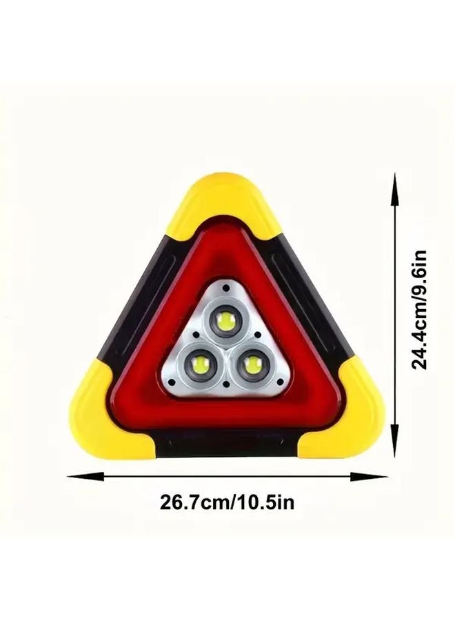 Solar Powered Triangular Emergency Warning Light With COB Flashlight Red Beacon For Road Safety - Image 4