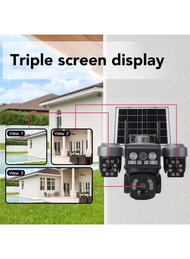 TIGER Wireless 4G Solar Outdoor PTZ Security Camera with Three 2MP Lenses, 360° Full Color Night Vision, AI Motion Detection and Tracking, 8000mAh Battery, Remote Phone Control - Image 5