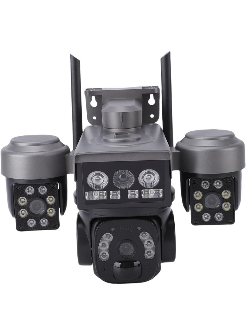 TIGER Wireless 4G Solar Outdoor PTZ Security Camera with Three 2MP Lenses, 360° Full Color Night Vision, AI Motion Detection and Tracking, 8000mAh Battery, Remote Phone Control - Image 1