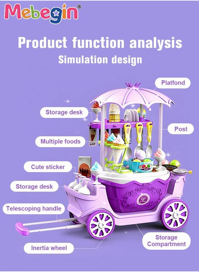 69 قطعة عربة آيس كريم وطقم طعام للتظاهر باللعب، طقم عربة آيس كريم 4 في 1، عربة آيس كريم صغيرة، لعبة آيس كريم صغيرة، لعبة بيت اللعب، هدية مثالية للأطفال من سن 3 سنوات فأكثر - pzsku/Z35888A859F23EE9568C8Z/45/_/1679117673/4a30ea93-2f66-4ffe-9e03-8ffc8a219bff
