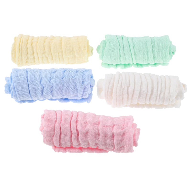 10 Pcs Soft Cotton Washcloths Quick Drying Absorbent Towels for Face Bathing Daily Use - Image 2