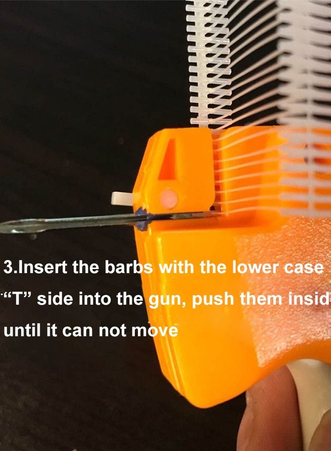 New Garment Clothing Price Label Tag Gun Tagging Machine with 2000 Barbs Orange