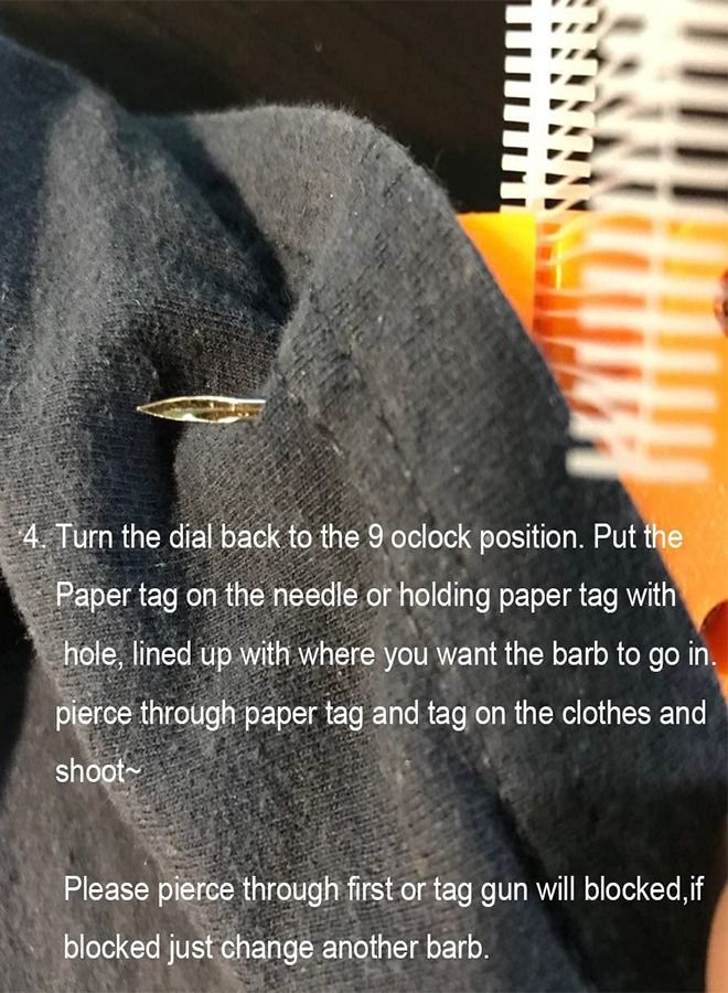 New Garment Clothing Price Label Tag Gun Tagging Machine with 2000 Barbs Orange
