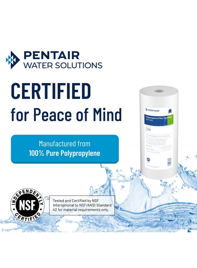 Pentek Pentair Pentek DGD-5005 Big Blue Water Filter, 10-Inch Whole House Sediment Filter Cartridge Replacement, Dual-Gradient Density Spun Polypropylene, 10" x 4.5", 5 Micron, Pack of 1 - Image 3