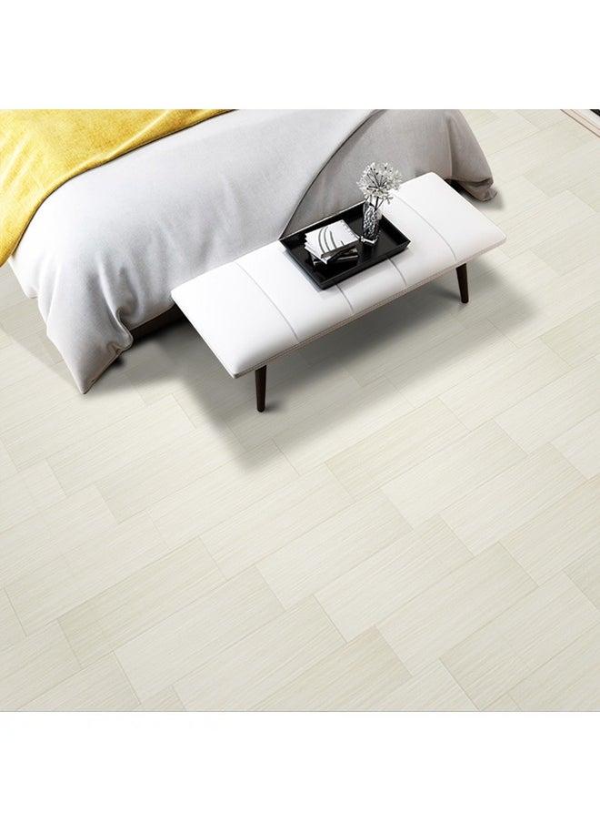 Generic - 10-Piece Wood Grain Floor Stickers Thickened PVC Tile Grey 15x45cm - Image 1
