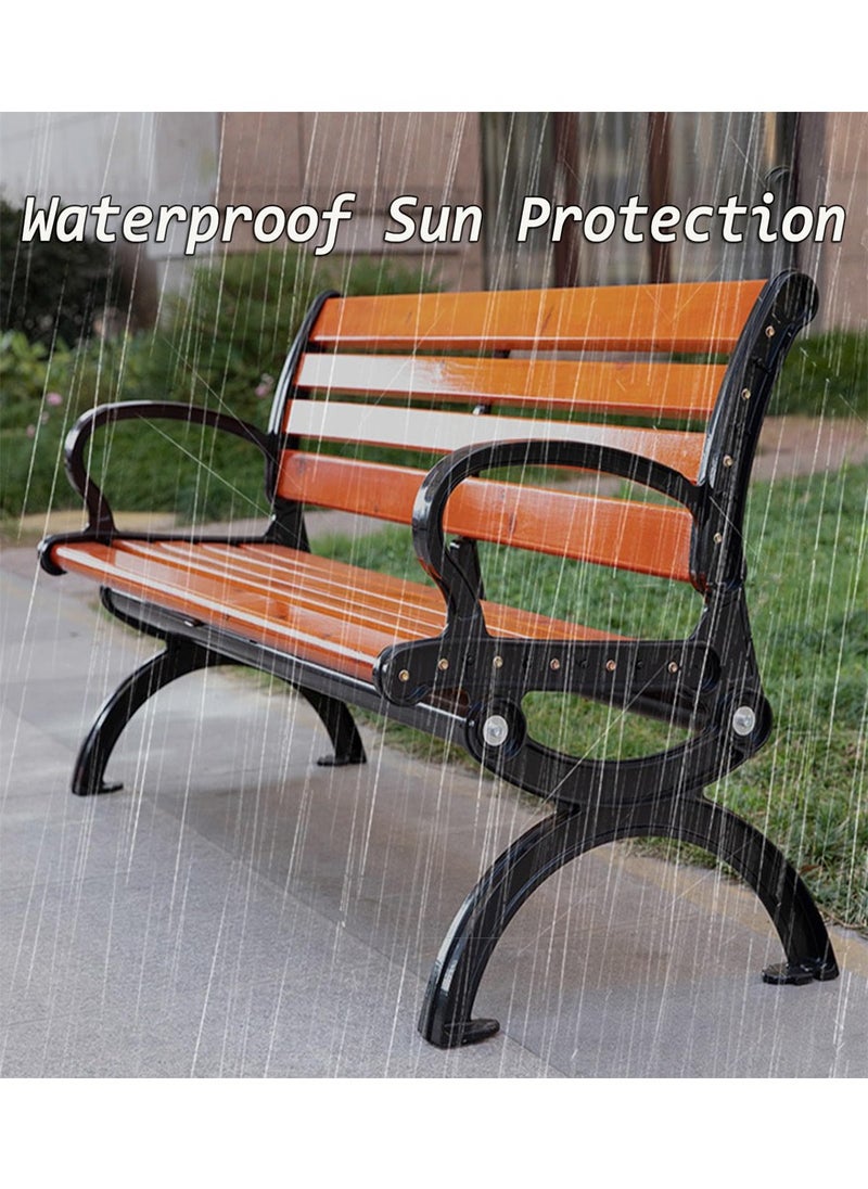 Generic Outdoor Steel Garden Bench 120X40X40cm, Weatherproof Garden Bench, Garden Bench Patio Furniture Chair Outdoor Bench, Slatted Seat for Park, Yard, Porch  - Image 4