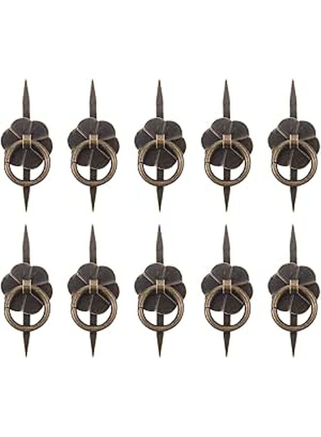 Vintage U Shape Cabinet Handles Drawer Pulls Antique Bronze 10 Pieces Set - Image 1
