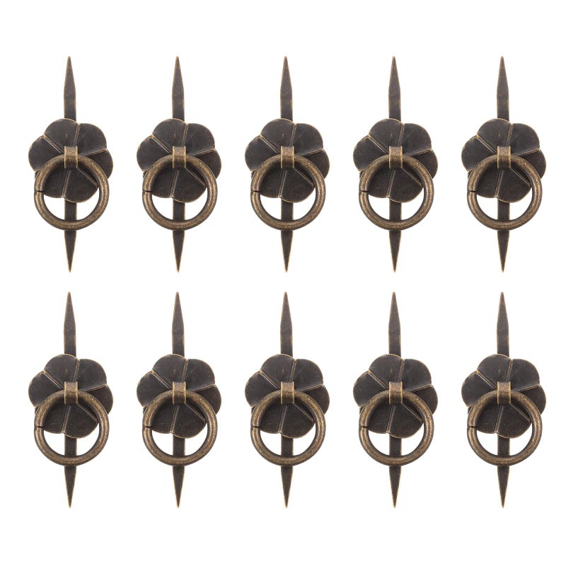 Vintage U Shape Cabinet Handles Drawer Pulls Antique Bronze 10 Pieces Set - Image 2