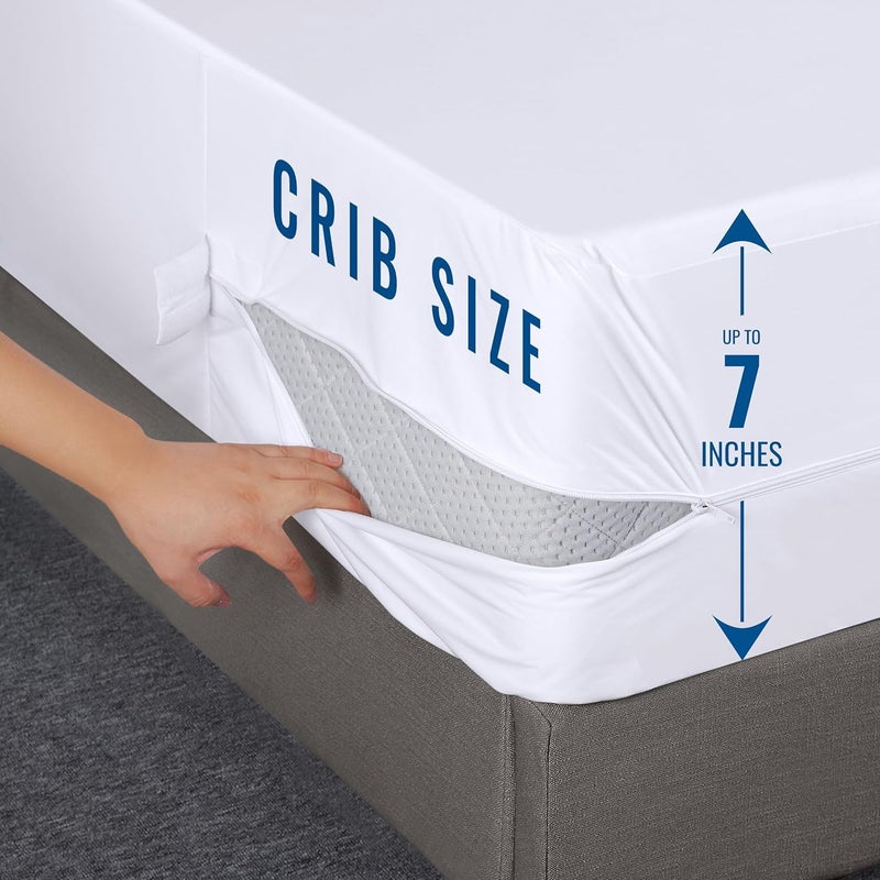 Utopia Bedding Zippered Mattress Encasement Crib  100% Waterproof Bed Bug and Dust Mite Proof Mattress Protector  Absorbent Six-Sided Mattress Cover - Image 5
