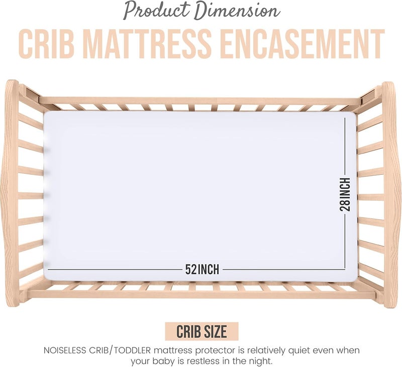 Utopia Bedding Zippered Mattress Encasement Crib  100% Waterproof Bed Bug and Dust Mite Proof Mattress Protector  Absorbent Six-Sided Mattress Cover - Image 3