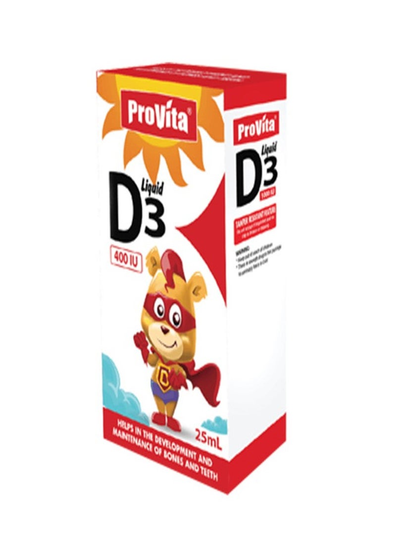 ProVita Liquid D3 400 Iu/0.25Ml 25Ml Bottle 