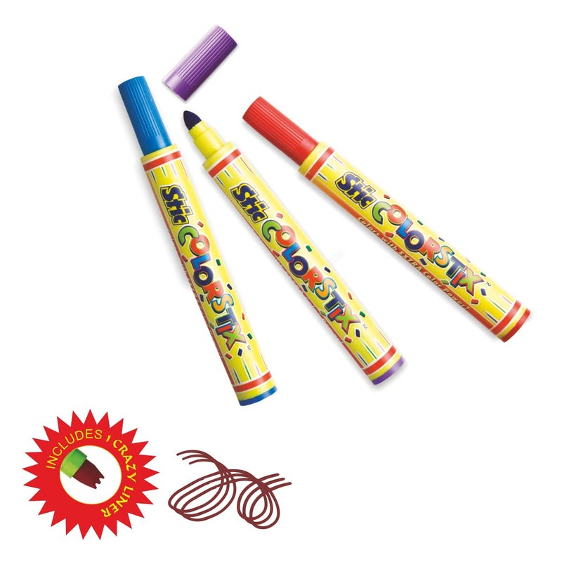 STIC Stic Colorstix 24 Shades Colour Thick Sketch Pens Set For Kids Art Kit Stationery Markers Items School Pack Artists Sketching Drawing Materials Craft Supplies Toy Return Gift ,Ink Multicolor  - Image 3