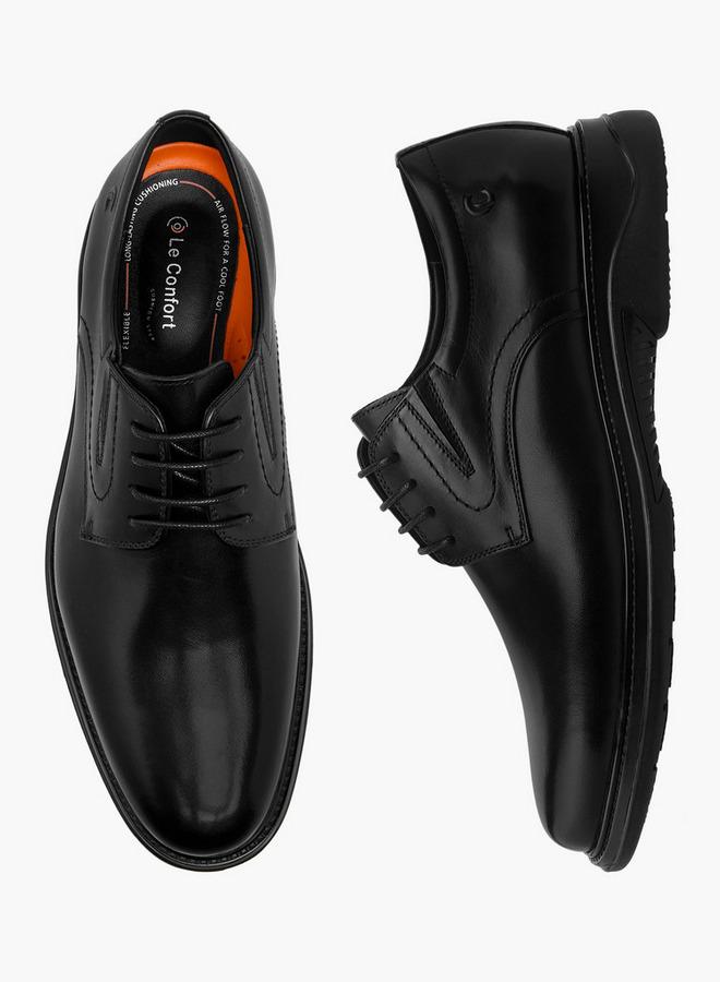 Le Confort Men Lace-Up Leather Derby Shoes - Image 3