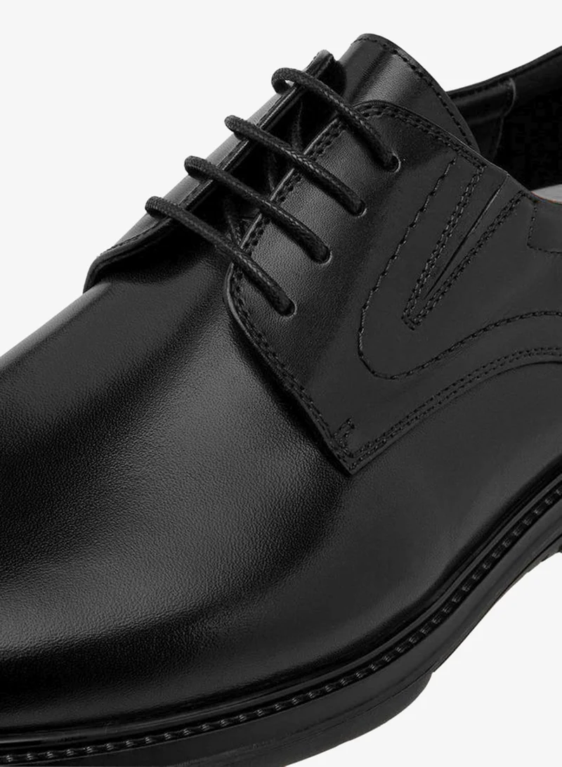 Le Confort BLACK Men Lace-Up Leather Derby Shoes for Men | Best Price UAE