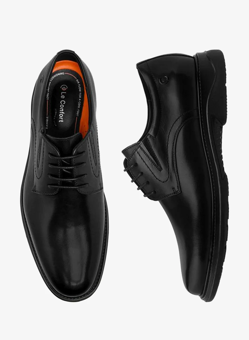 Le Confort BLACK Men Lace-Up Leather Derby Shoes for Men | Best Price UAE
