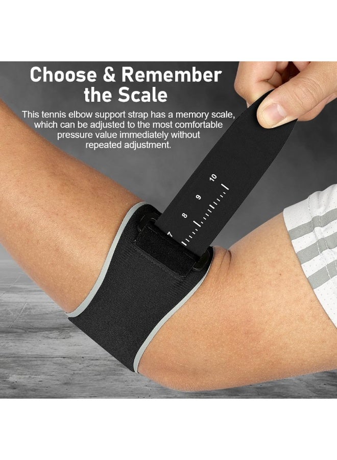 بوفان دعامة للمرفق، كم ضاغط قابل للتعديل مع بطانة تسمح بالتهوية لتخفيف آلام مرفق التنس، ودعامة داعمة لمرفق لاعبي الغولف أثناء تمارين الصالة الرياضية والأنشطة الرياضية للرجال والنساء - Image 3