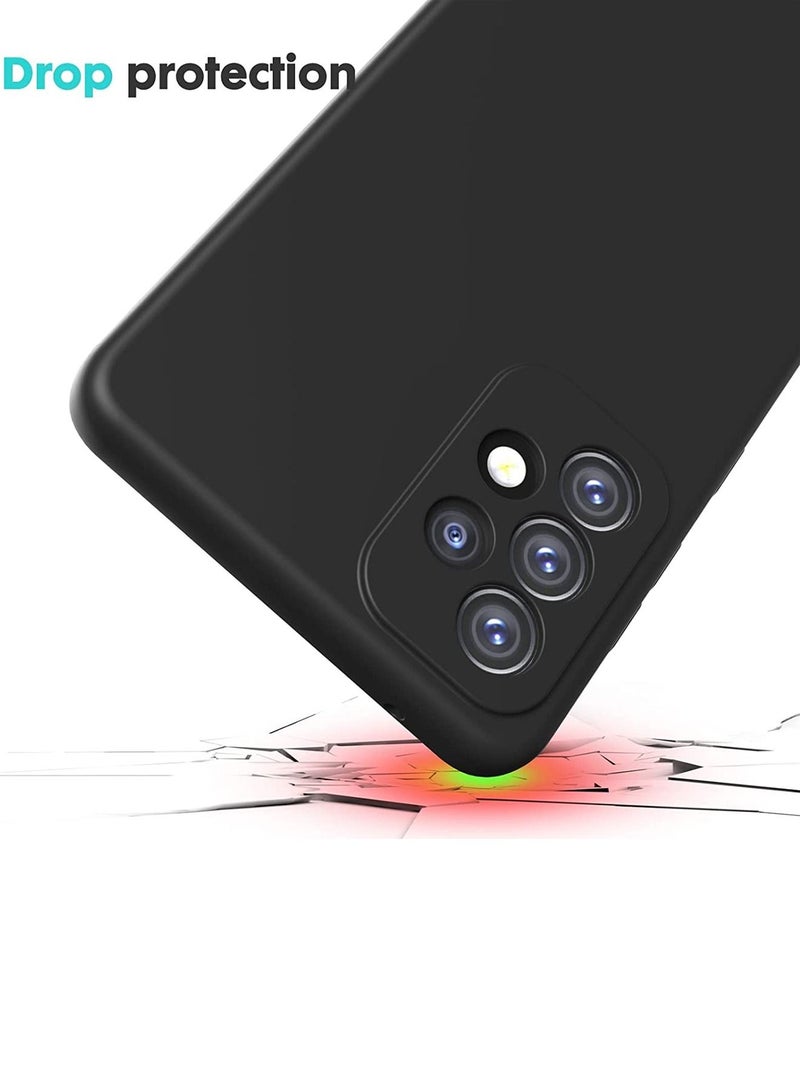 TEAM LUXURY Samsung Galaxy A13 4G (Not for 5G) Case, Liquid Silicone Case with Microfiber Lining Thickening Shockproof Design Soft Gel Rubber Phone Case Cover for Samsung A13 4G - Black - Image 4