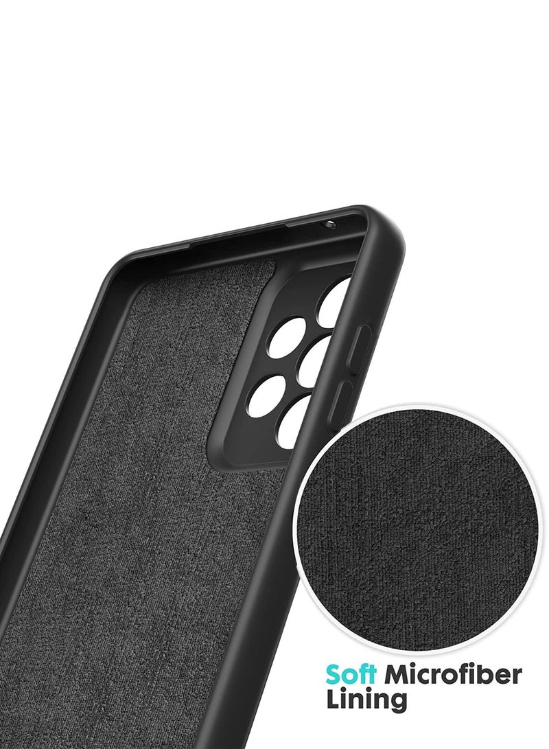 TEAM LUXURY Samsung Galaxy A13 4G (Not for 5G) Case, Liquid Silicone Case with Microfiber Lining Thickening Shockproof Design Soft Gel Rubber Phone Case Cover for Samsung A13 4G - Black - Image 2