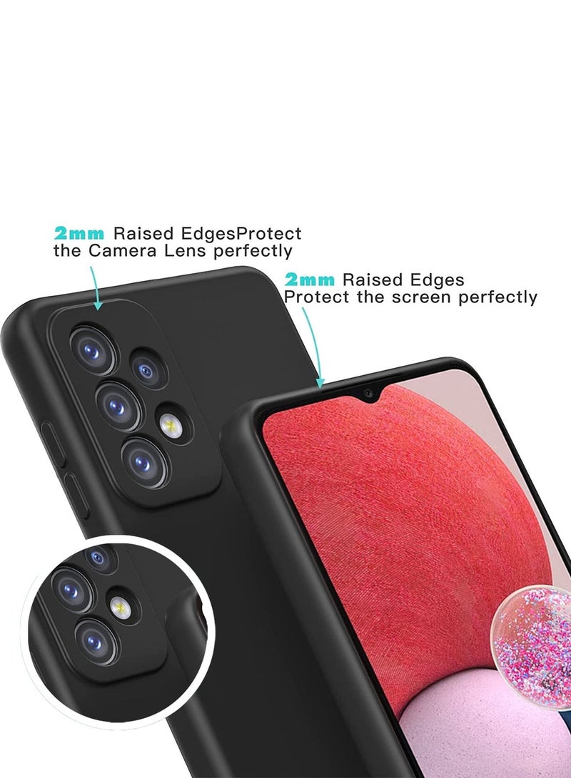 TEAM LUXURY Samsung Galaxy A13 4G (Not for 5G) Case, Liquid Silicone Case with Microfiber Lining Thickening Shockproof Design Soft Gel Rubber Phone Case Cover for Samsung A13 4G - Black - Image 3