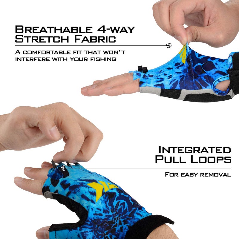 KastKing Gill Raker Gloves UPF50+ Fishing Gloves UV Protection Gloves Sun Gloves for Men Or Women for Fishing, Outdoor, Kayaking, Rowing, Sailing, Canoeing, Hiking, Biking - Shoreline Prym1, Large - Image 4