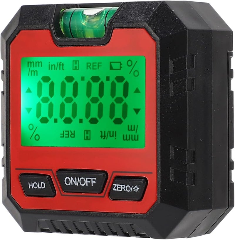 Red Digital Level Box Electronic Protractor Magnetic Base Precise Measurement for Woodworking DIY Professional Use - Image 3