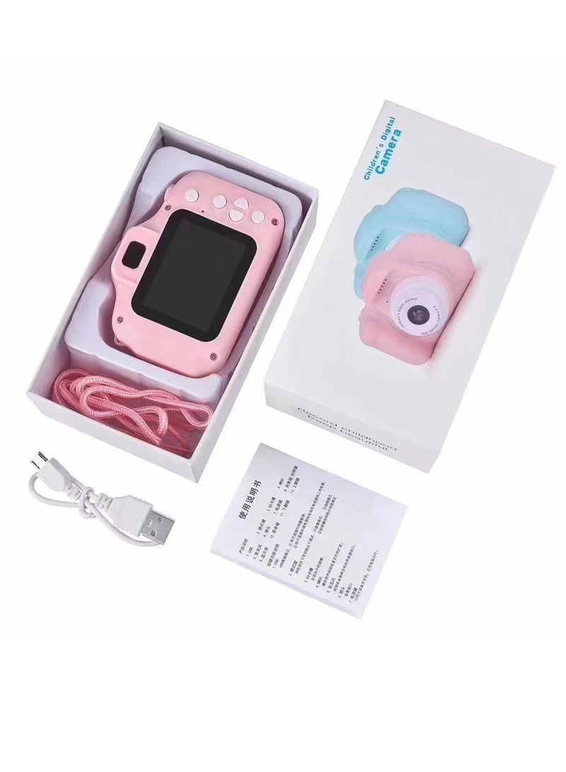 ميكسد كاميرا لعبة أطفال، كاميرا فيديو رقمية عالية الدقة 1080P HD للأطفال الصغار مع بطاقة SD سعة 32G وحبل، كاميرا سيلفي محمولة عالية الدقة 13 مليون بكسل مع خاصية التصوير في التوقيت، هدية مثالية للأطفال - Image 4
