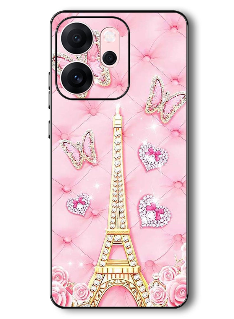 Theodor حافظة متوافقة مع أوبو رينو 14 F 6.57 بوصة حماية مضادة للصدمات غطاء بامبر برج إيفل (2) - Image 1