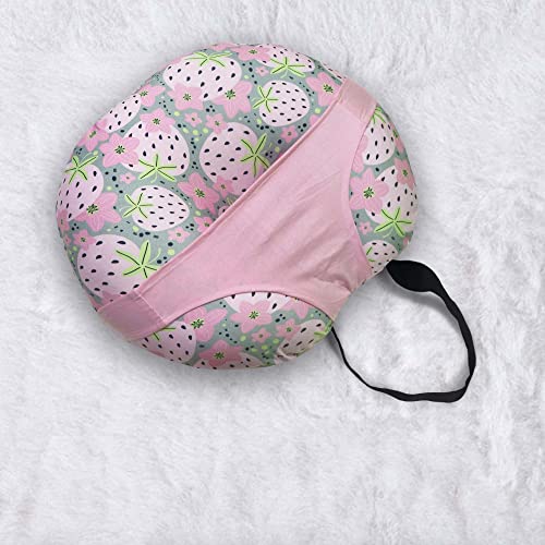 Kradyl Kroft 5in1 Baby Feeding Pillow with 100% Cotton Removable Cover | Breastfeeding Pillow | Nursing Pillow with Belt and Hoop (Happy Pink) - Image 2