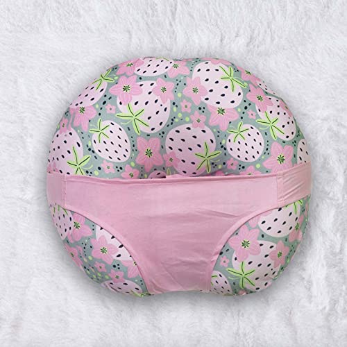 Kradyl Kroft 5in1 Baby Feeding Pillow with 100% Cotton Removable Cover | Breastfeeding Pillow | Nursing Pillow with Belt and Hoop (Happy Pink) - Image 1