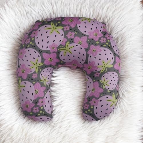Kradyl Kroft 5in1 Baby Feeding Pillow with 100% Cotton Removable Cover | Breastfeeding Pillow | Nursing Pillow with Belt and Hoop (Happy Pink) - Image 4