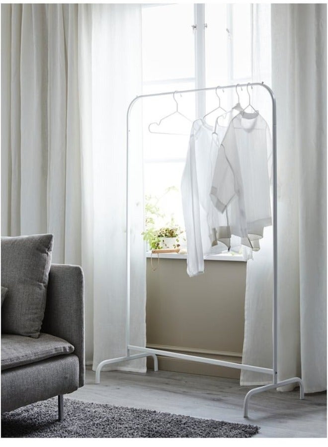 Ikea IKEA Clothes Rack Sturdy, adjustable clothes rack with multiple heights and a bottom shelf for shoe storage - white - Image 5