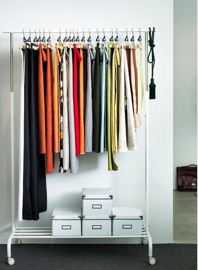 Ikea IKEA Clothes Rack Sturdy, adjustable clothes rack with multiple heights and a bottom shelf for shoe storage - white - Image 3