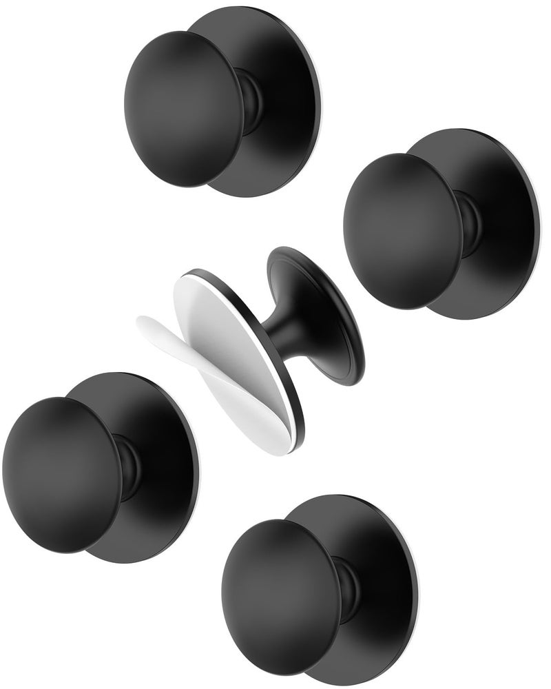 MeBantoo 40 Pack Black SelfAdhesive Cabinet Knobs SelfStick Hardware Kitchen Cabinet Handles NoPunch Peel and Stick Drawer Knobs for Refrigerators Dressers Windows Closets - Image 2