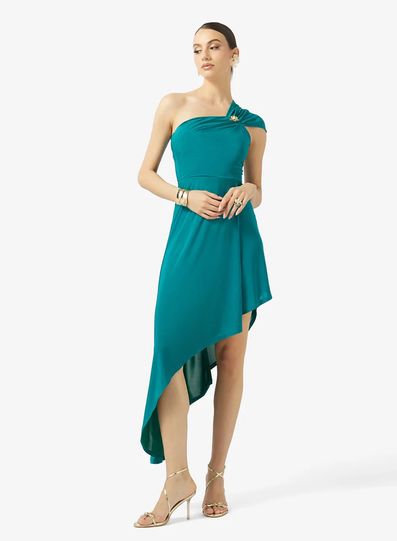 رينيه فستان كتف واحد غير متماثل