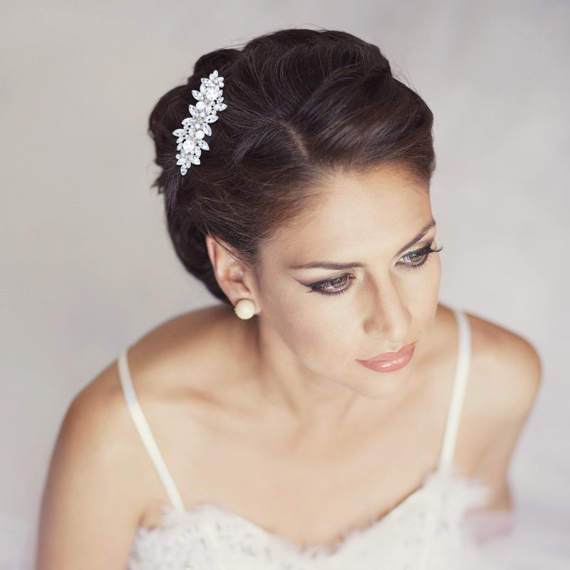 WHAVEL Hair Clips, 4Pcs Rhinestone Hair Pins for Women, Silver Bridal Barrettes, Wedding Hair Accessories for Bride Bridesmaid - Image 2