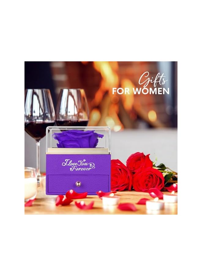 The Bros Christmas Flowers Gifts, Preserved Flowers Real Roses with I Love You Necklace -Romantic Gifts for Her on Christmas Mothers Day Valentines Day Anniversary Birthday Gifts for Women - Image 2