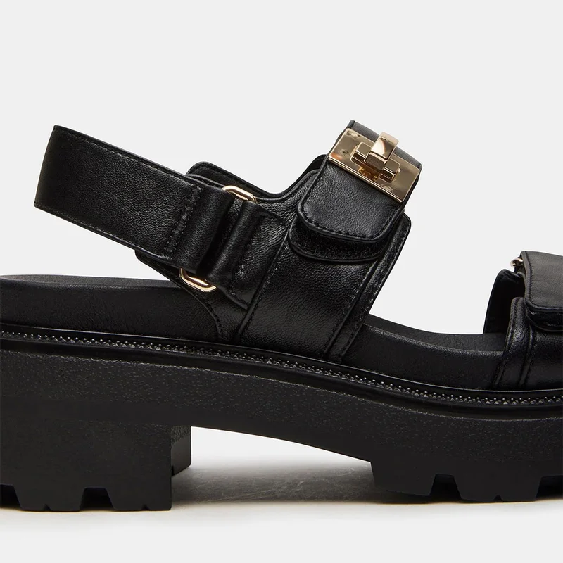 STEVE MADDEN  Supermona Velcro Closure Platform Sandals for Women | Best Price UAE